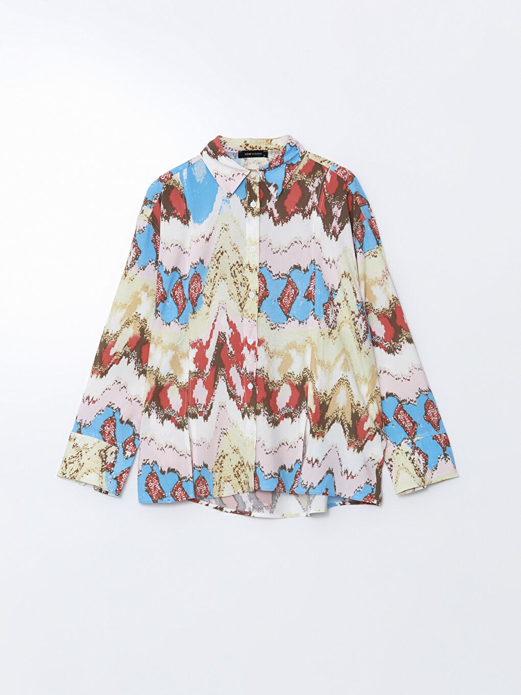 Patterned Oversize Women's Shirt -S5JM23Z8-LQY
