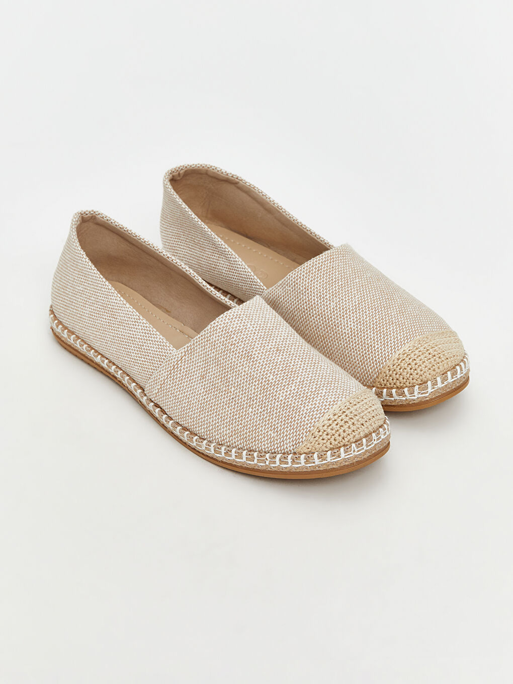 Bej Hasır Tabanlı Kadın Espadril