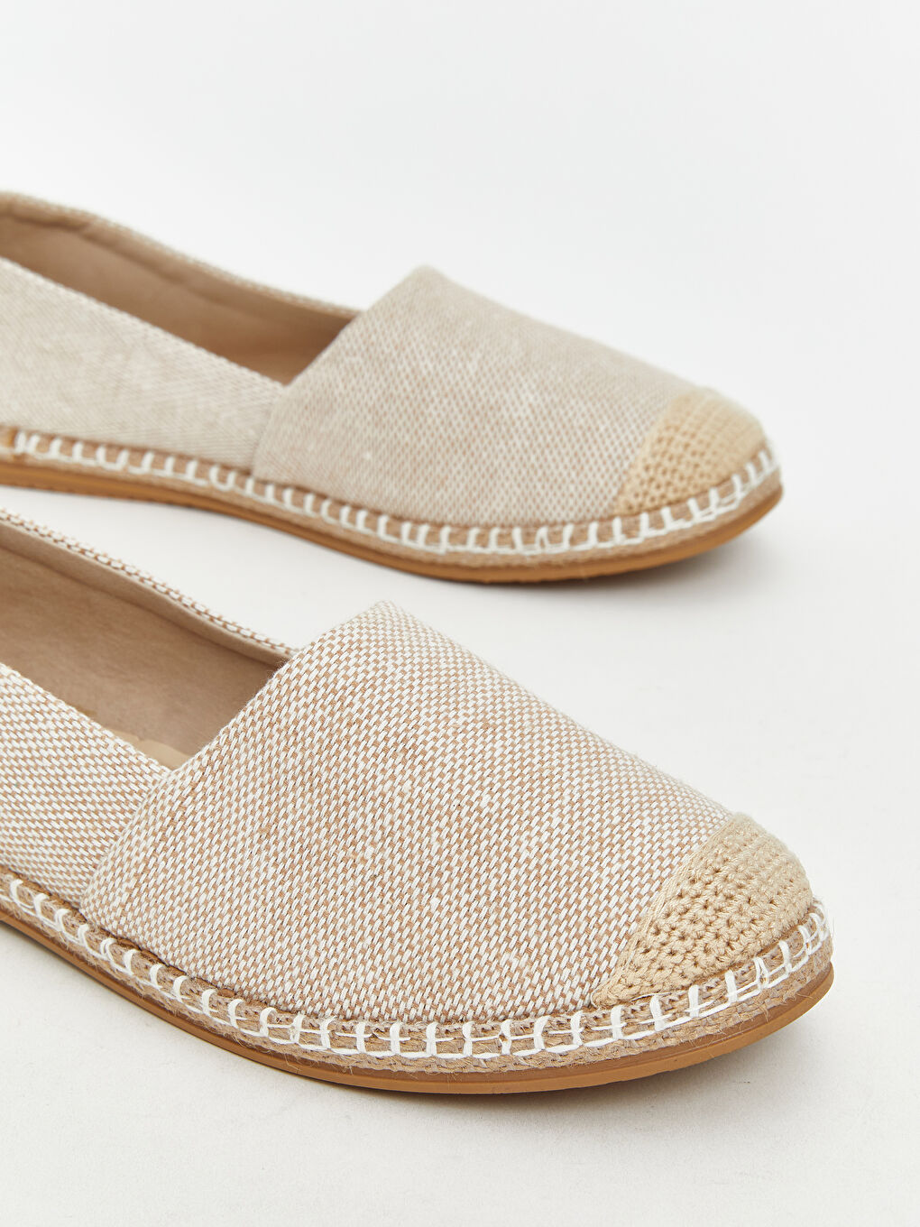 Bej Hasır Tabanlı Kadın Espadril-2