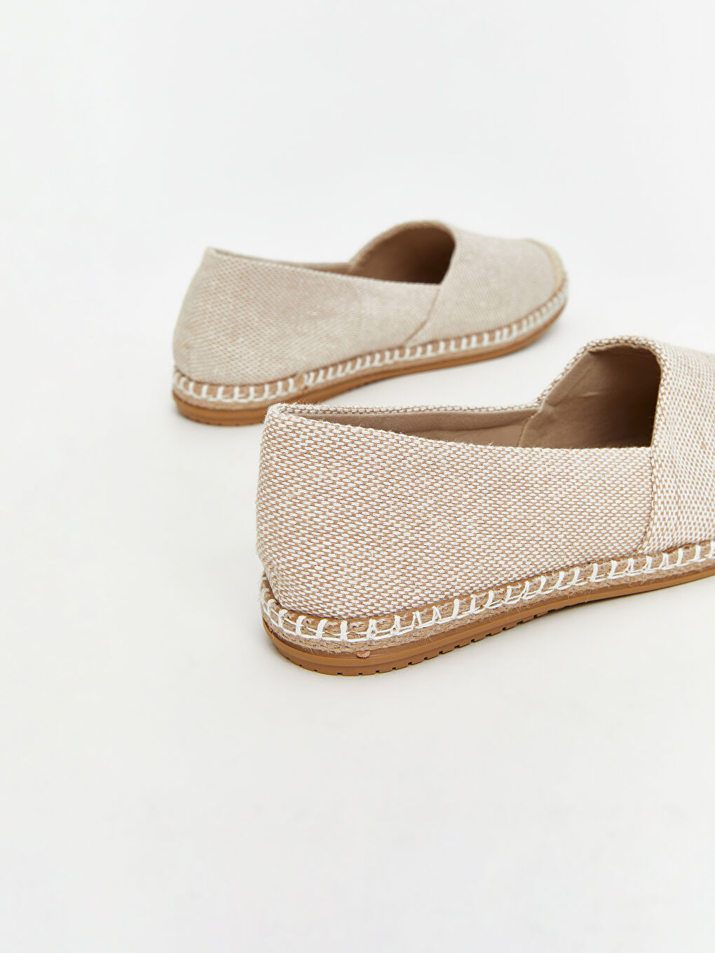 Bej Hasır Tabanlı Kadın Espadril-4