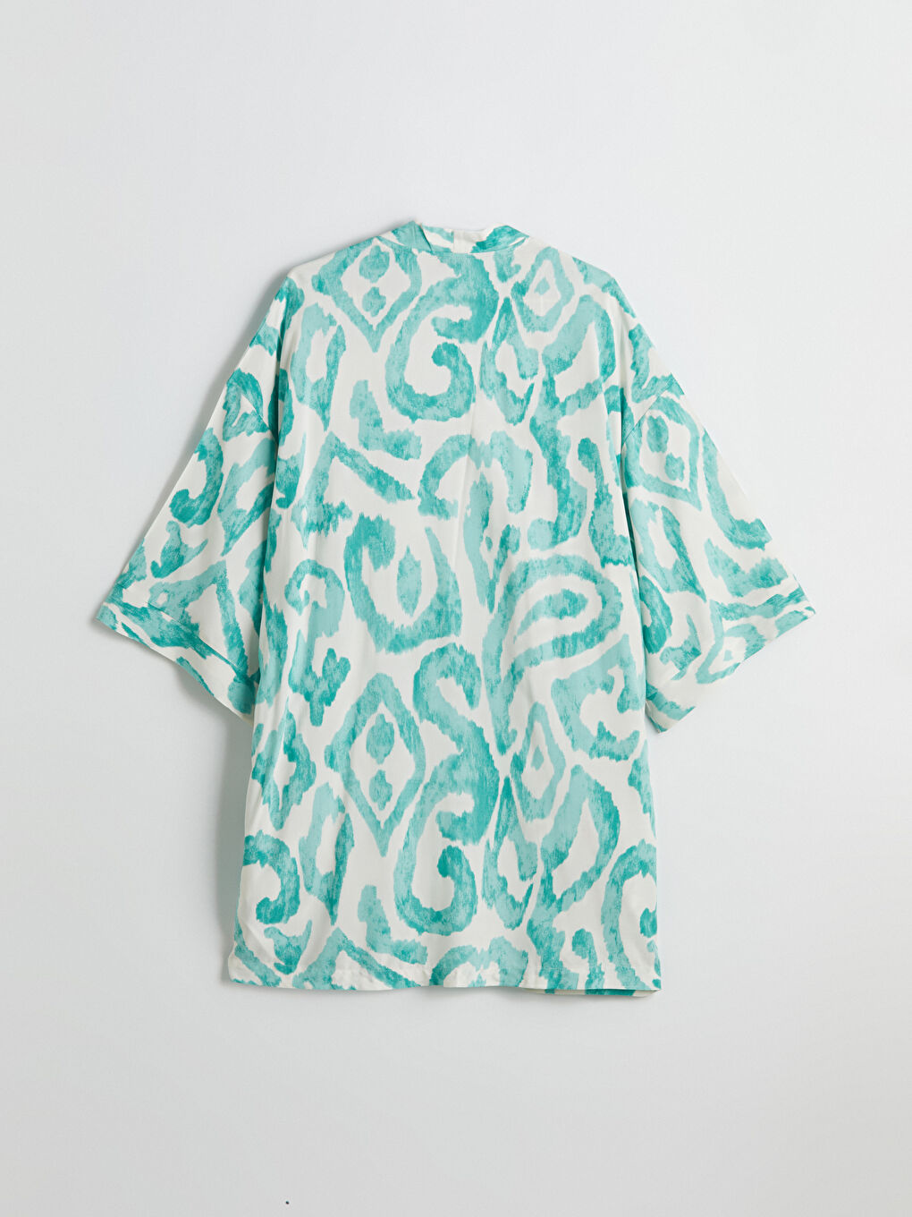Schalkragen Gemustert Oversize Damen Kimono-5