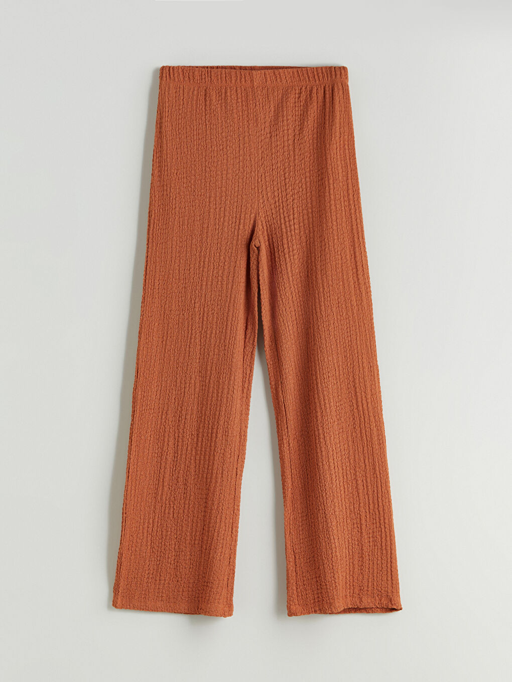LCWAIKIKI Classic Elasticated Waist Textured Women's Trousers -S5JM28Z8-GCP