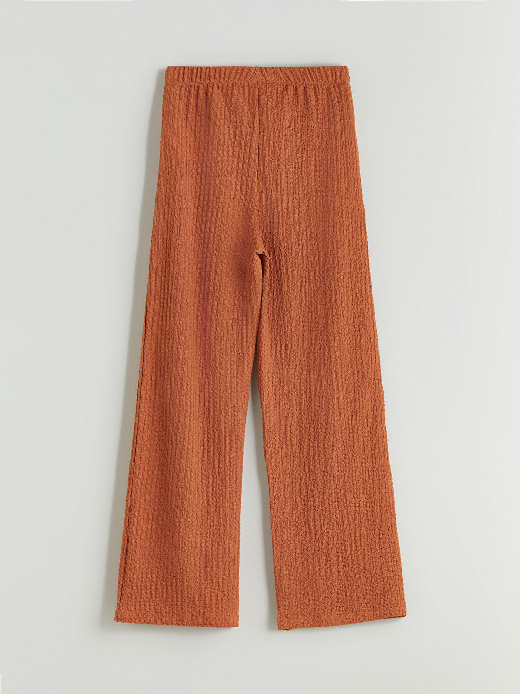LCWAIKIKI Classic Elasticated Waist Textured Women's Trousers -S5JM28Z8-GCP