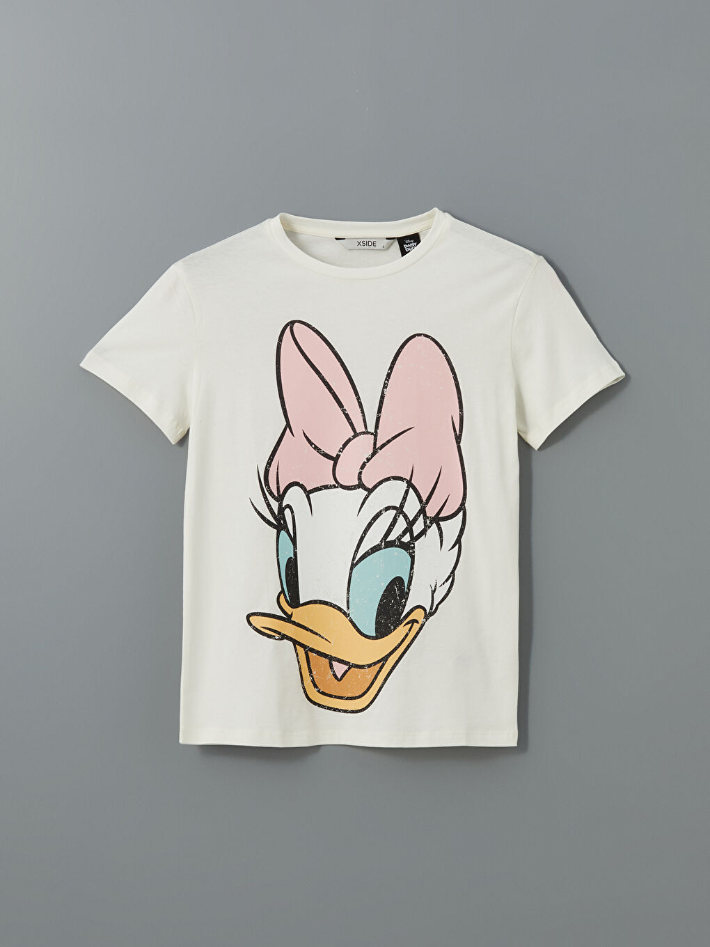 Crew Neck Daisy Duck Printed Women's T-Shirt-4