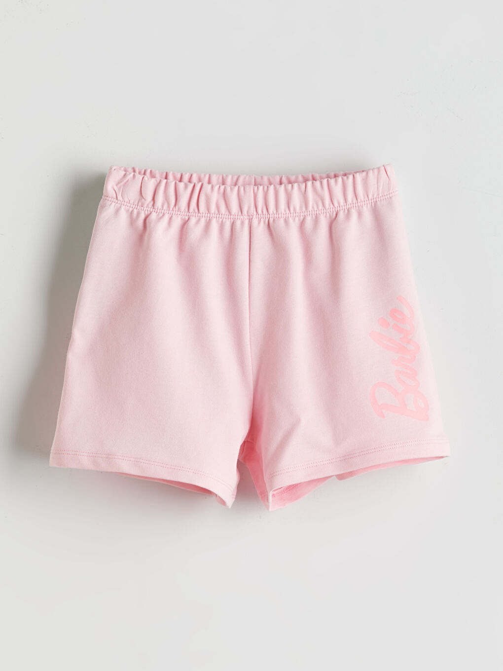 Pembe Barbie Baskılı Kız Çocuk Şort-3
