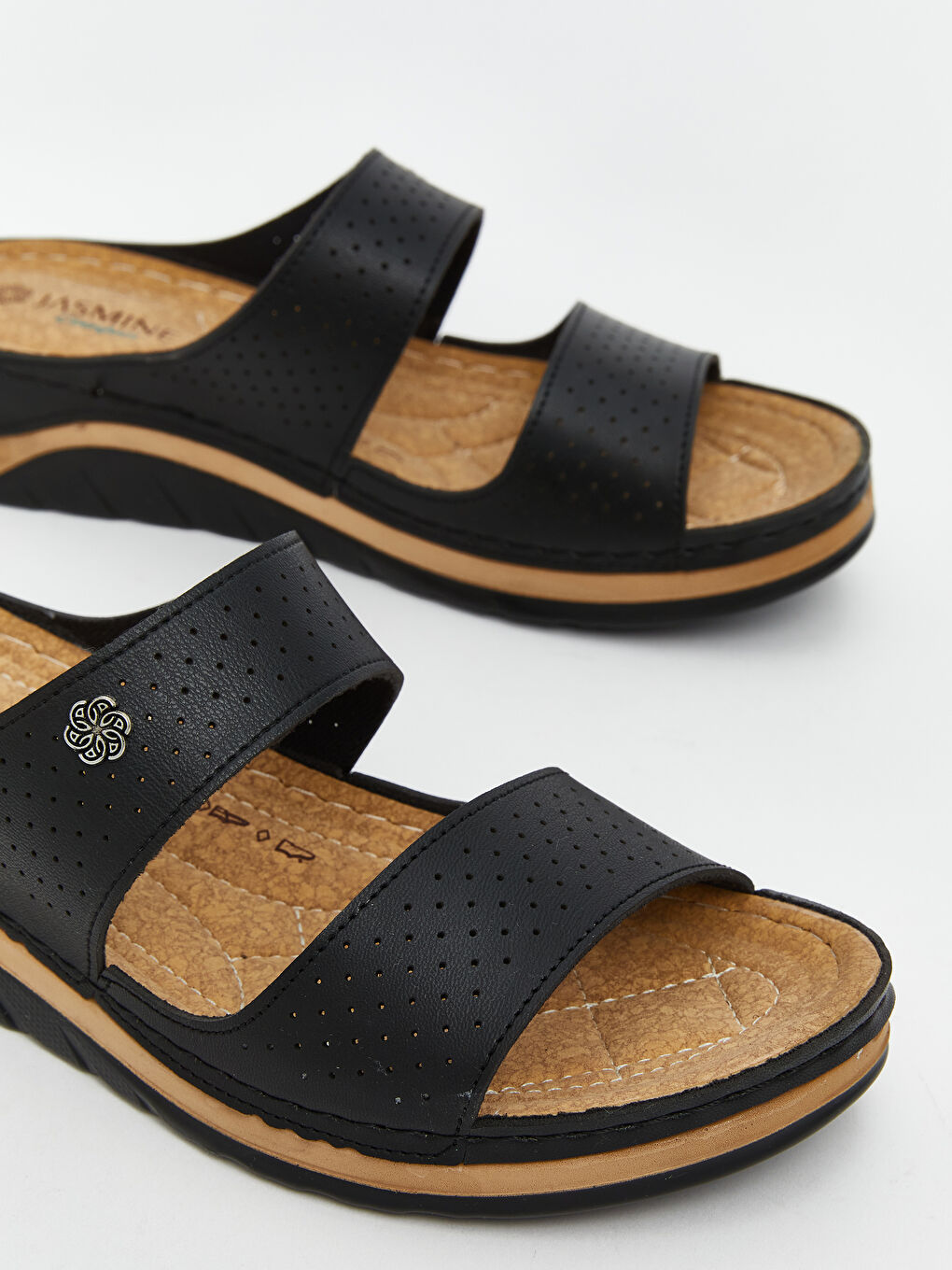 Siyah Çift Bantlı Kadın Terlik-2