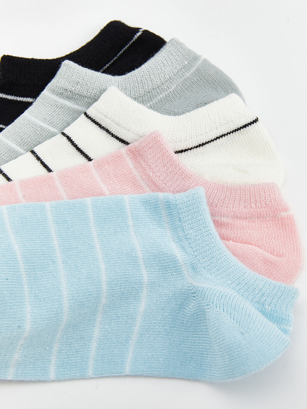 Striped Women's Trainer Socks 5 Pack -W50908Z8-QXE