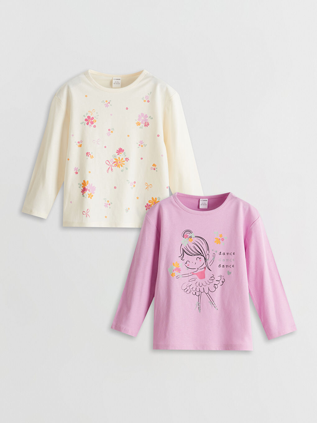 Crew Neck Printed Girls T-Shirt 2-Pack -S5JM56Z1-QY9