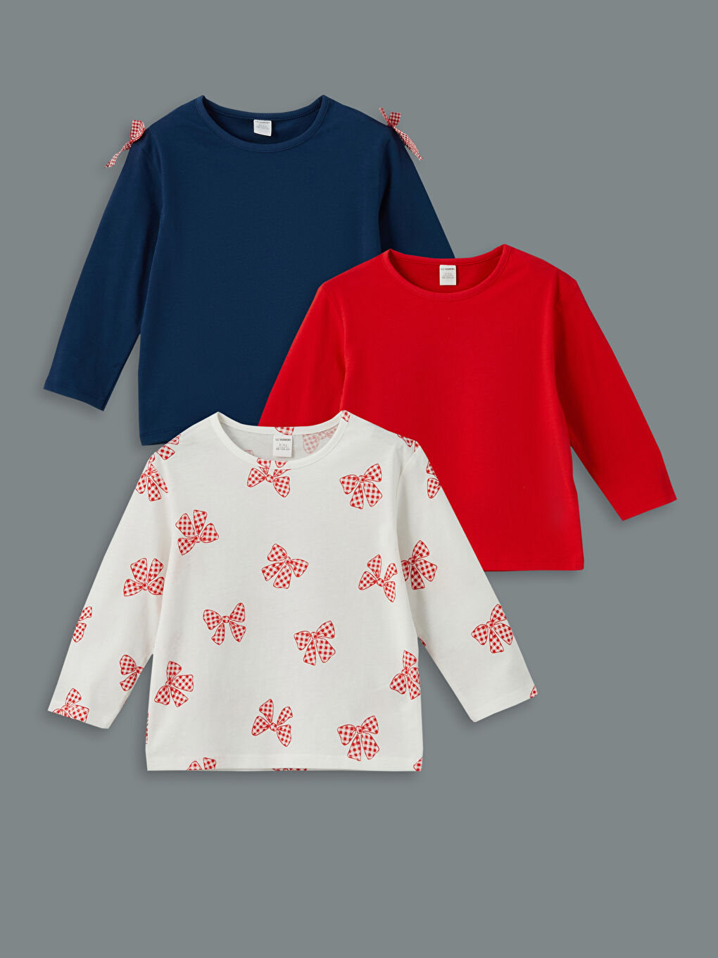 Crew Neck Girls T-Shirt Set Of 3 -S5JM62Z1-HSD