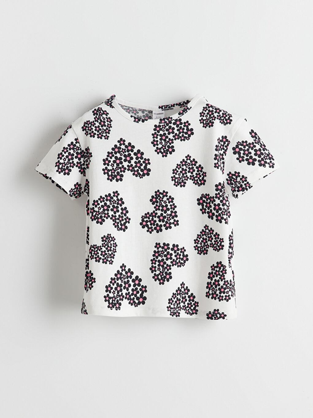 Crew Neck Floral Girls T-Shirt 2-Pack -S5JM67Z1-LRA