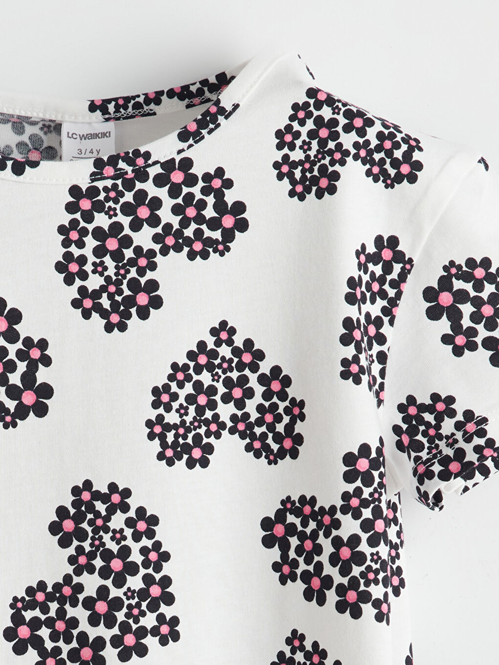 Crew Neck Floral Girls T-Shirt 2-Pack -S5JM67Z1-LRA