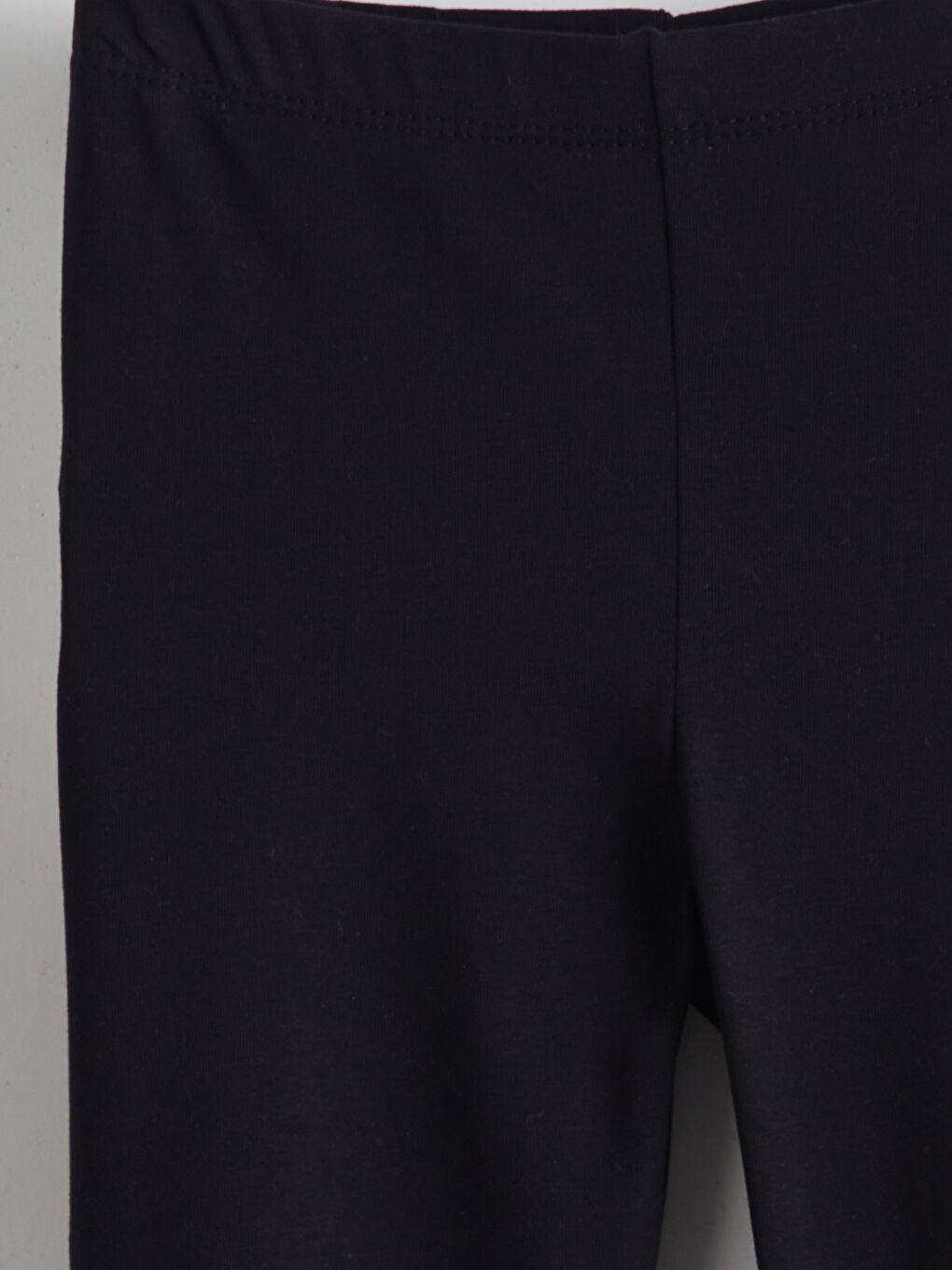 Siyah Beli Lastikli Basic Kız Çocuk Tayt-2