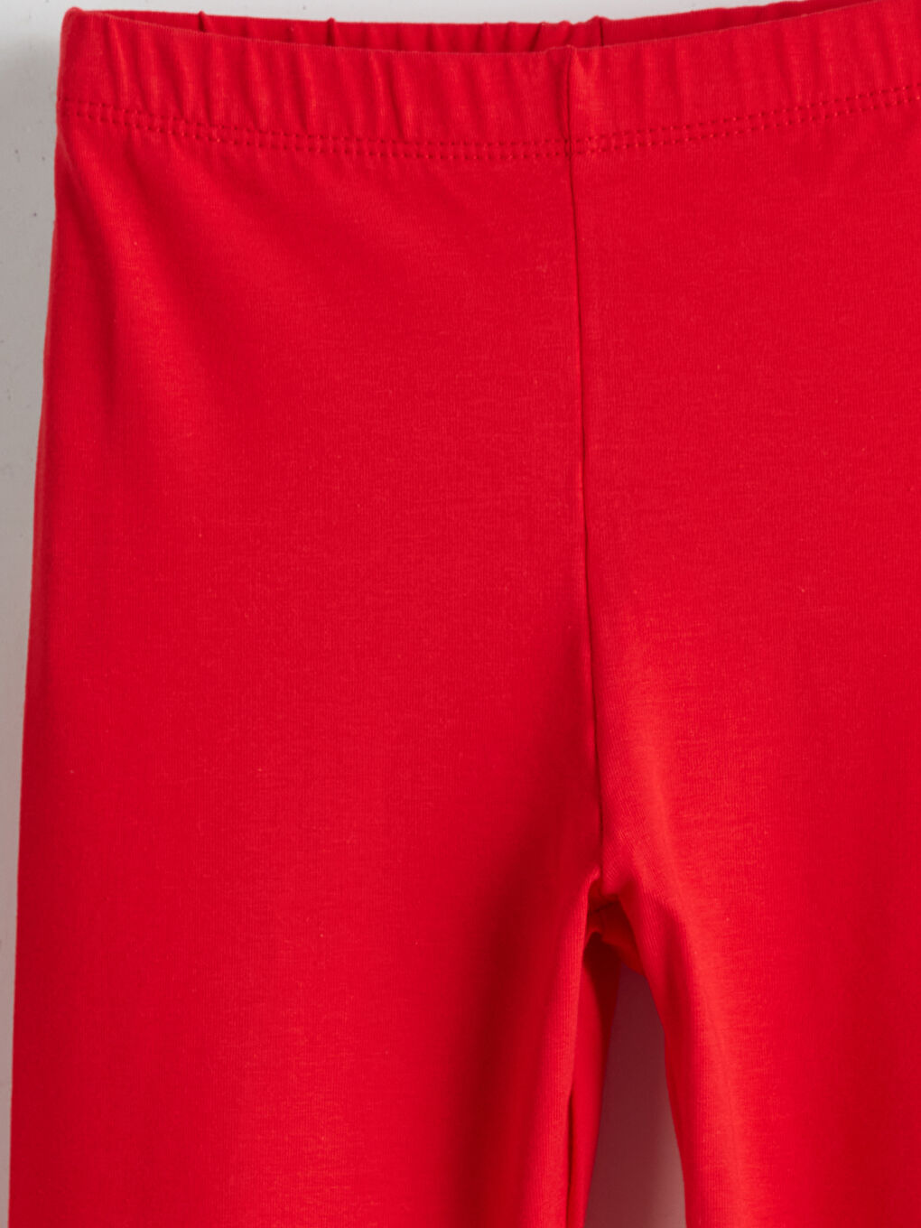 Kırmızı Beli Lastikli Basic Kız Çocuk Tayt-2