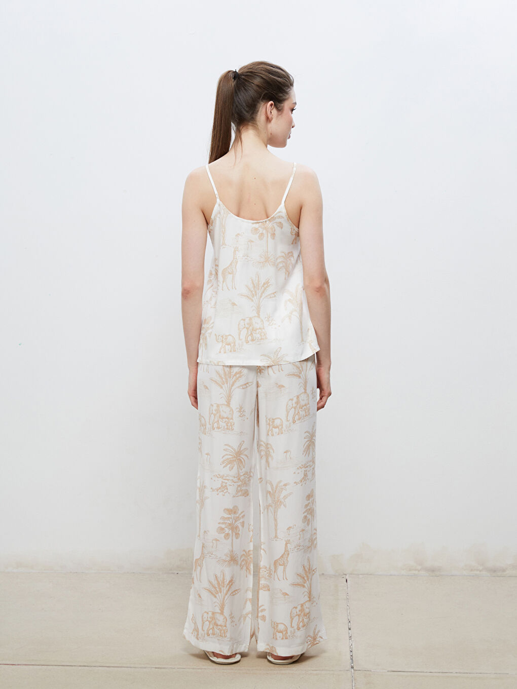 U Neck Printed Women's Pyjama Set -S5JN76Z8-LRA