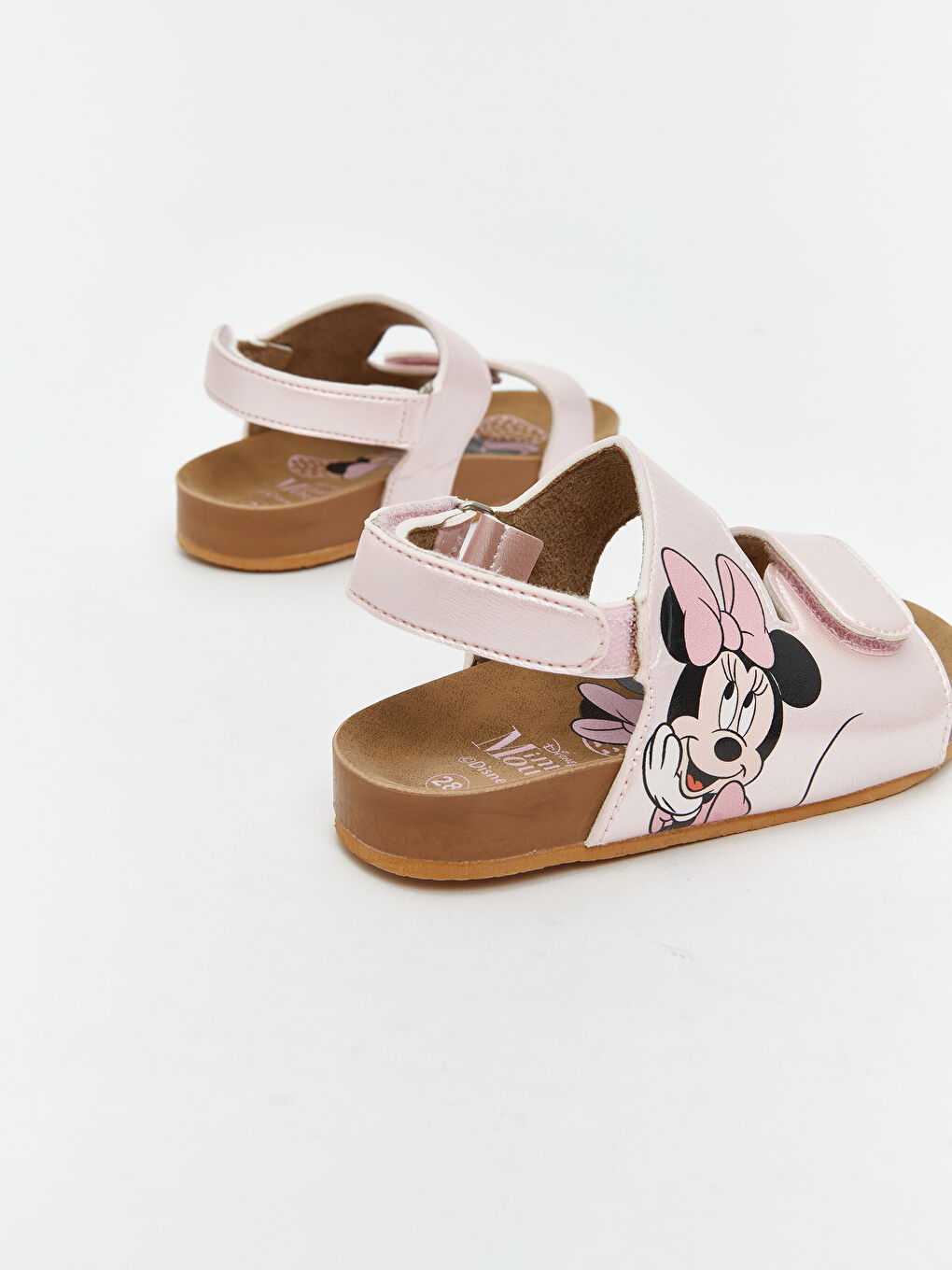 Pembe Minnie Mouse Baskılı Kız Çocuk Sandalet-4