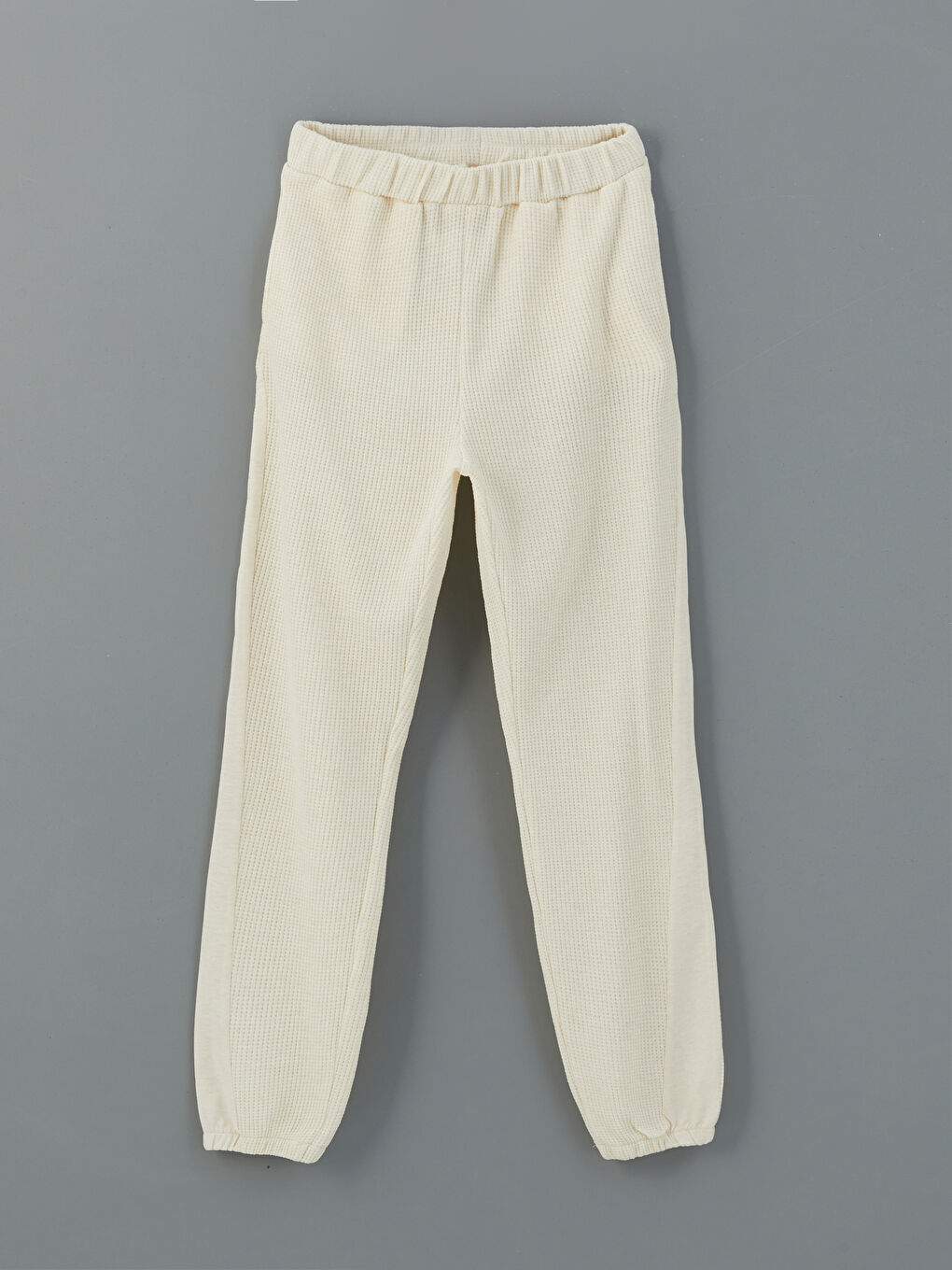 Elastic Waist Textured Women's Jogger Pyjama Bottoms -S5JO02Z8-KX0