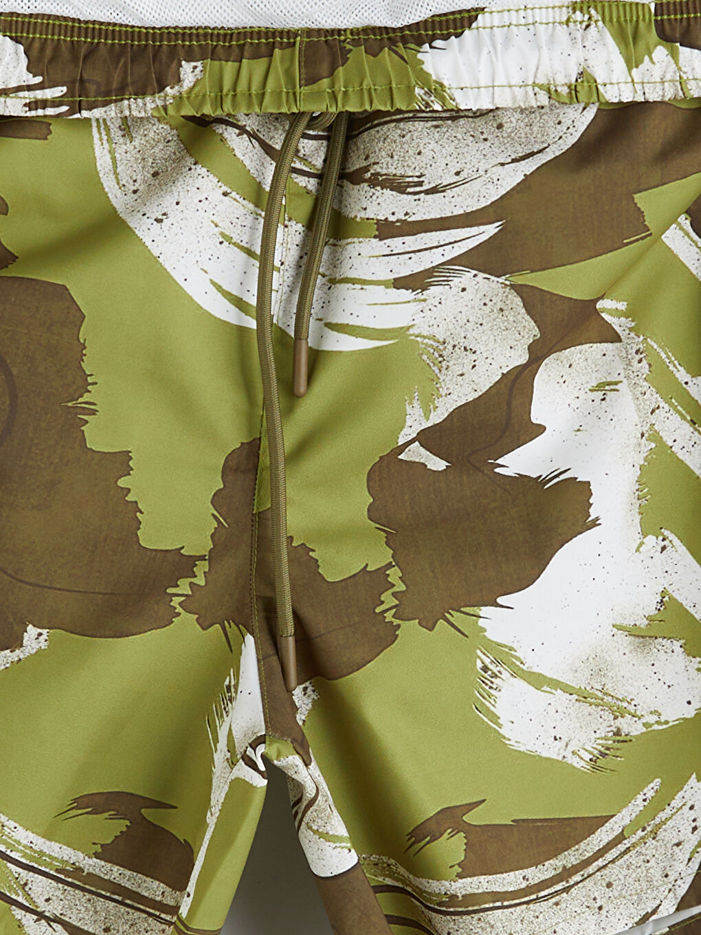 Yeşil Kısa Boy Desenli Erkek Deniz Şortu-8