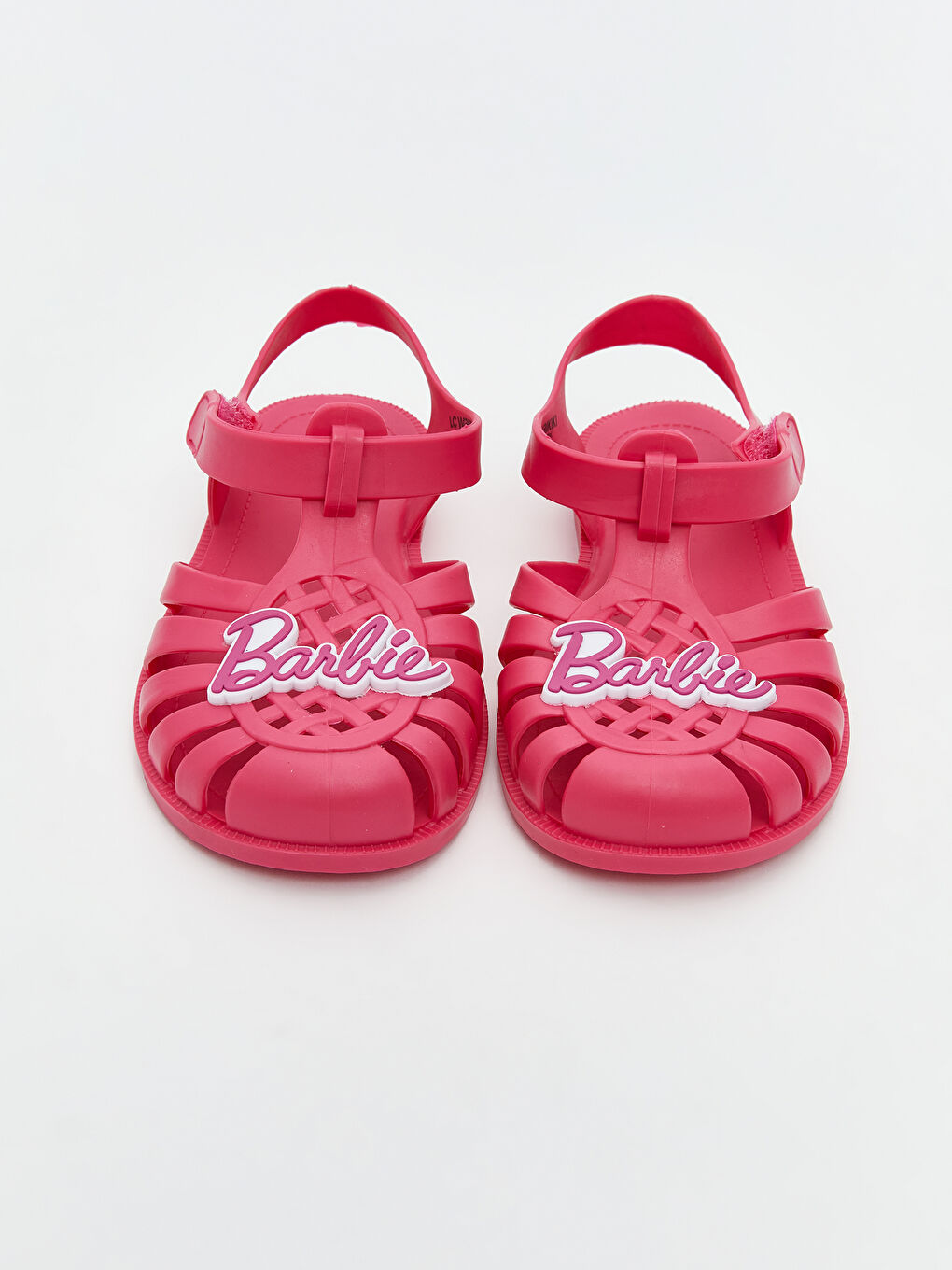 Fuşya Barbie Baskılı Kız Çocuk Sandalet-2