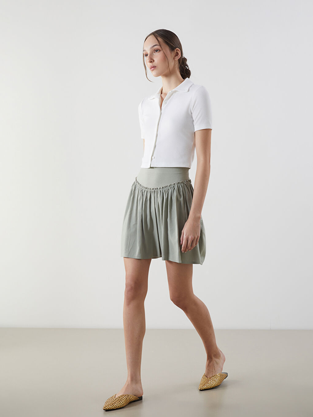 Women's Zipper Waist Straight Skirt -S5JO17Z8-YTC