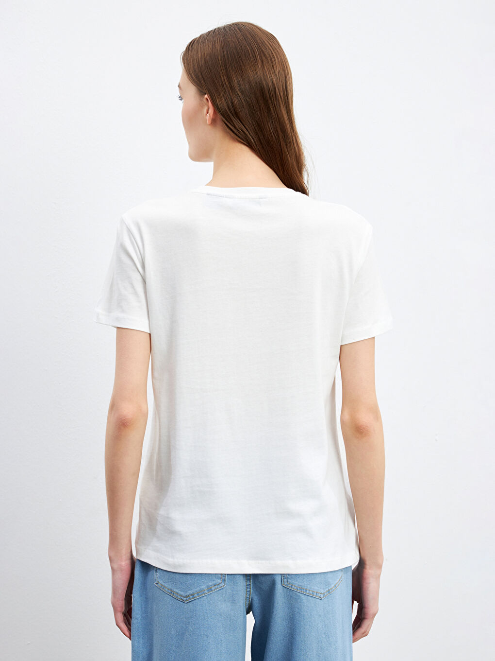 T-shirt imprimé Mickey Mouse à col rond pour Femmes-3