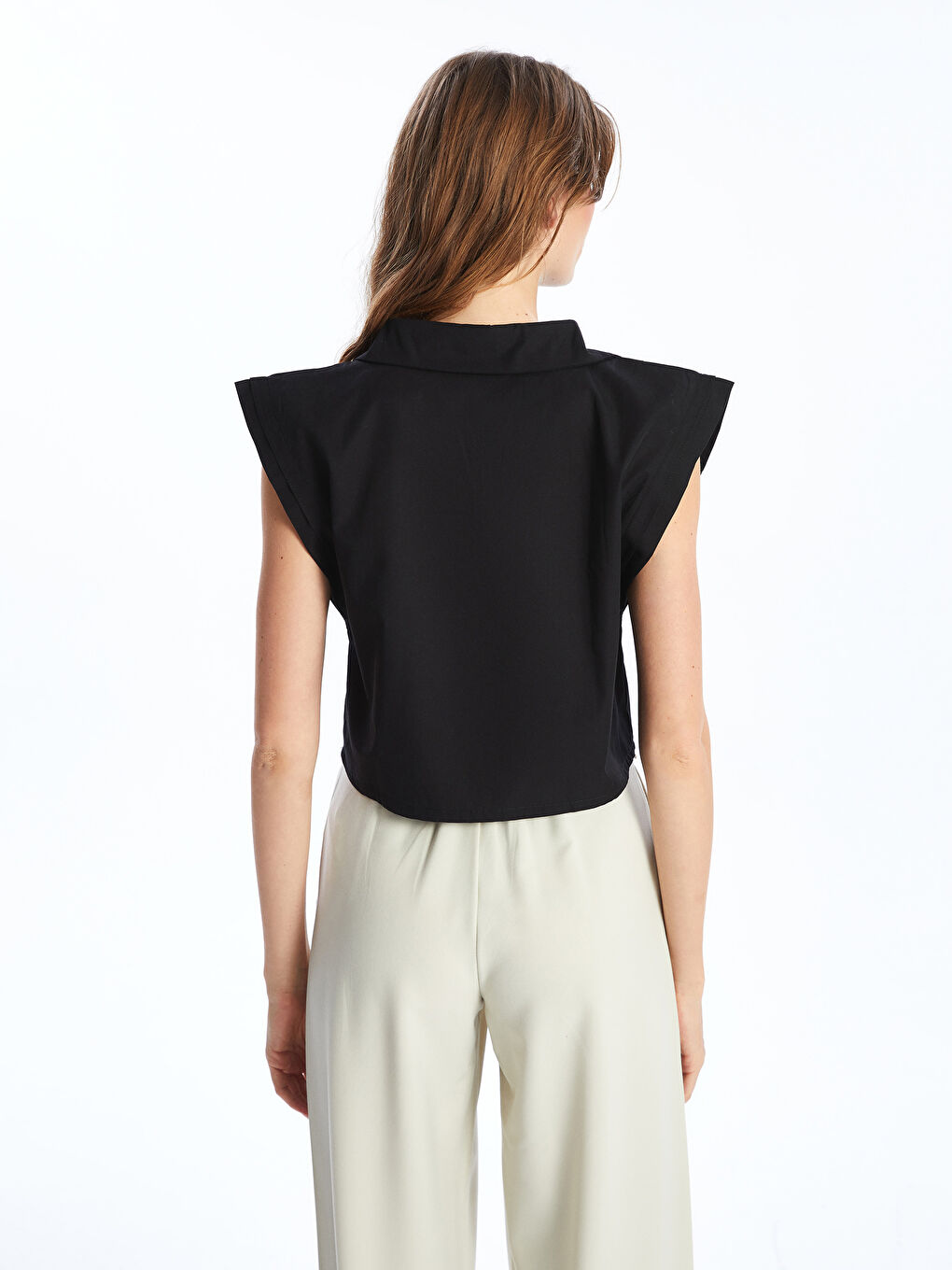 Shirt Collar Plain Women's Blouse -S5JO20Z8-UX8