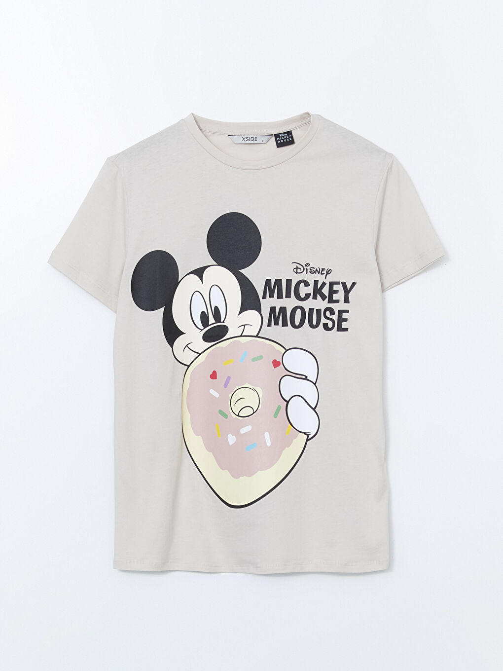 T-shirt imprimé Mickey Mouse à col rond pour Femmes-4