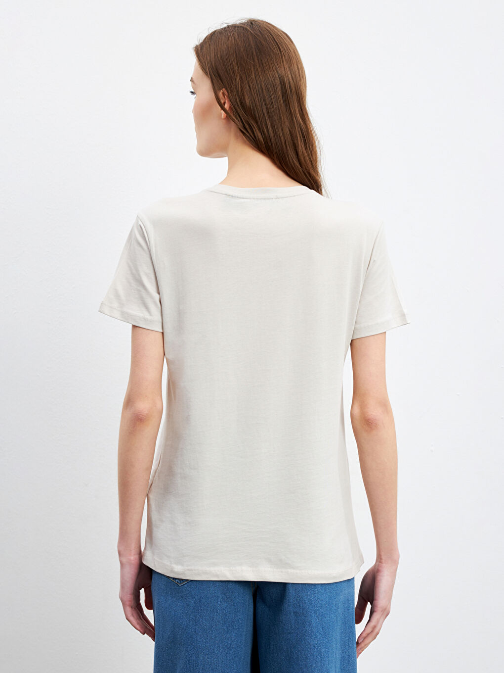 T-shirt imprimé Mickey Mouse à col rond pour Femmes-3