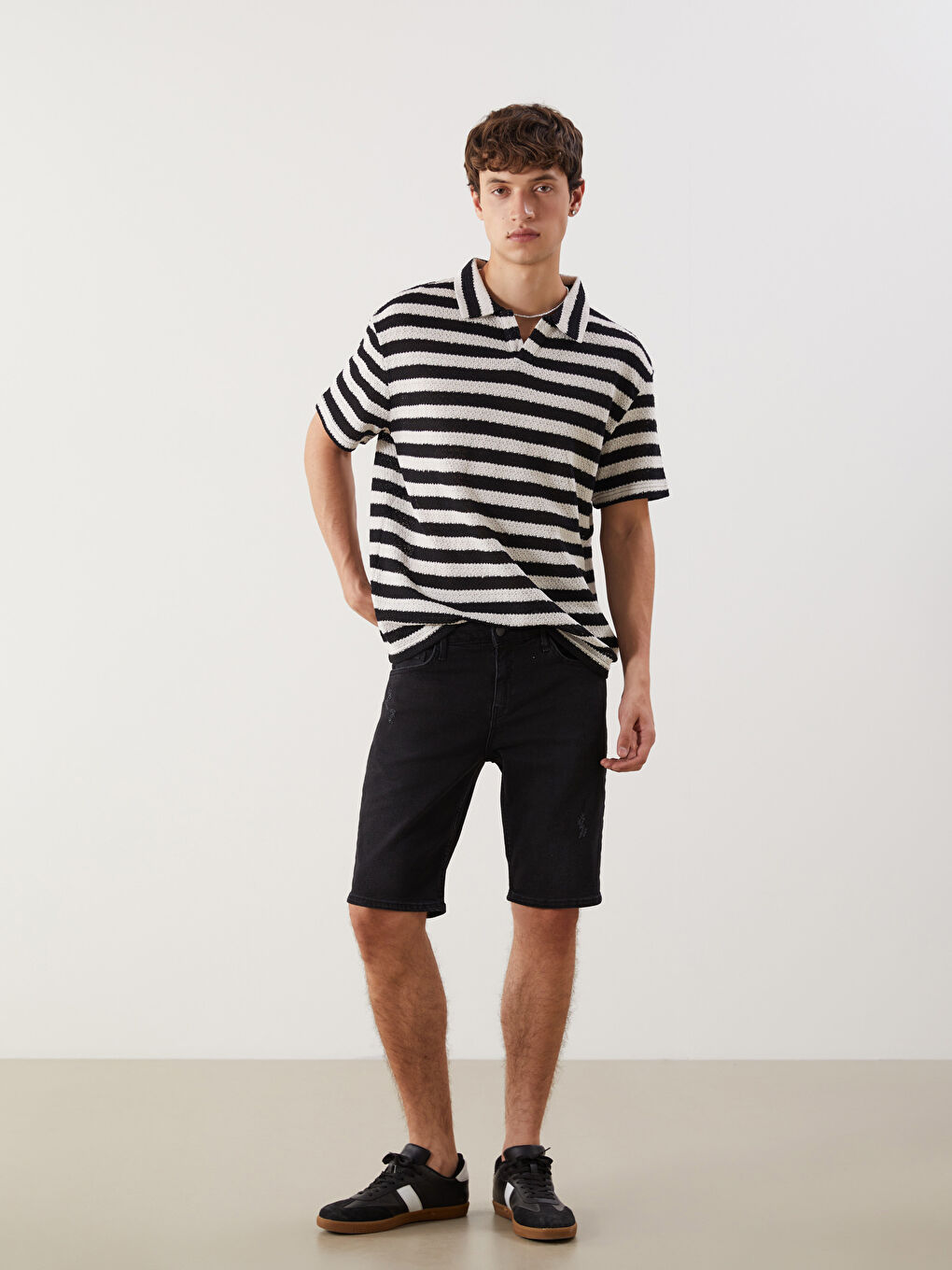 Super Skinny Fit Men's Denim Shorts -S5JO26Z8-326