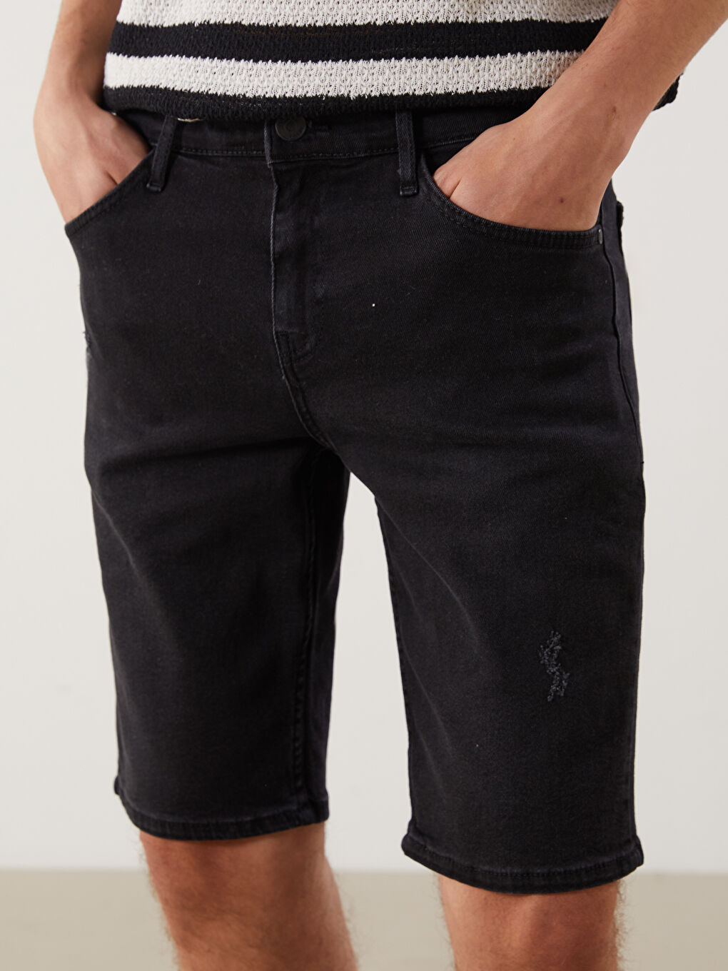 Super Skinny Fit Men's Denim Shorts -S5JO26Z8-326