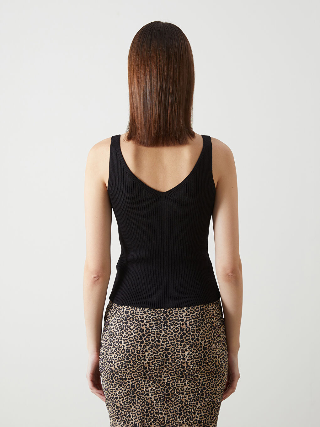 LCW Vision V Neck Women's Knitwear Tank Top -S5JO42Z8-CVL