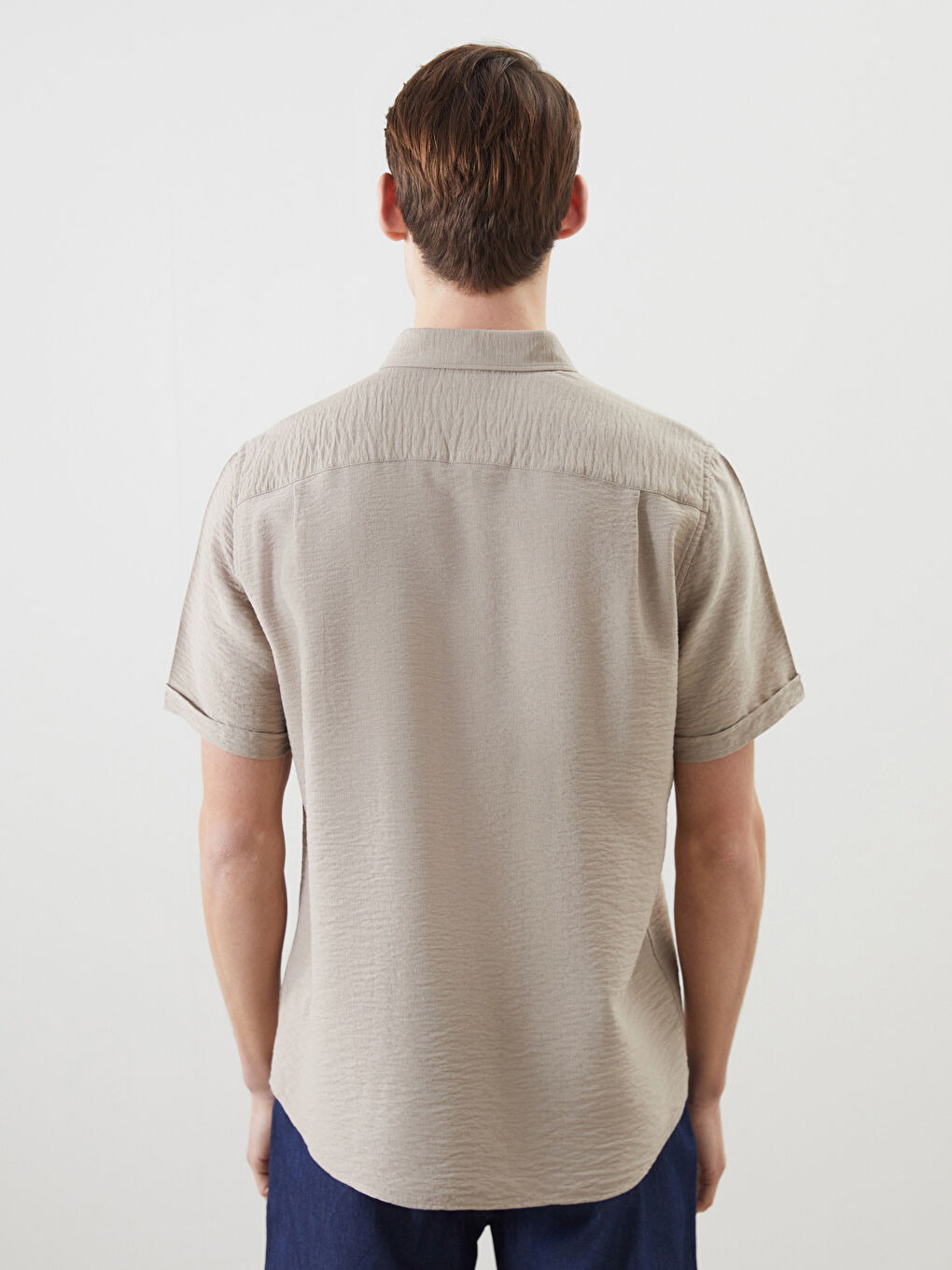 LCWAIKIKI Classic Regular Fit Dobby Pocket Men's Shirt -S5JO86Z8-CZB