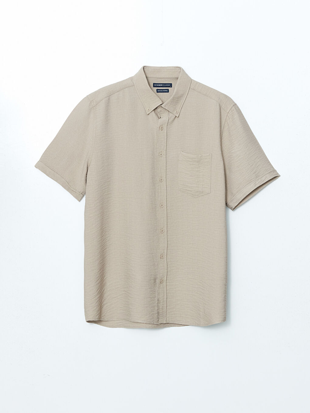 LCWAIKIKI Classic Regular Fit Dobby Pocket Men's Shirt -S5JO86Z8-CZB