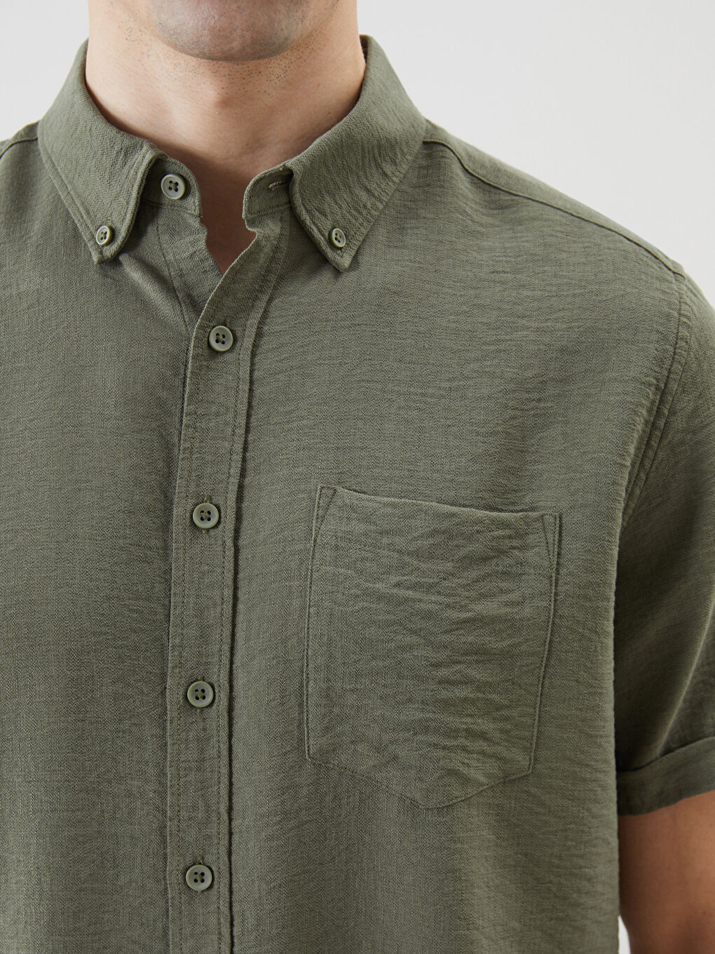 LCWAIKIKI Classic Regular Fit Dobby Pocket Men's Shirt -S5JO86Z8-Y00