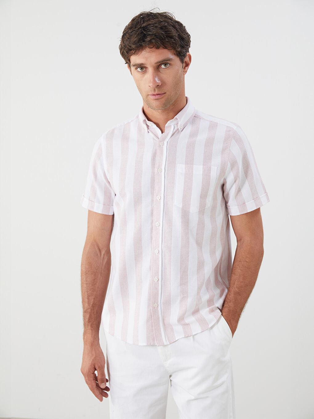 Mercan Regular Fit Armürlü Cepli Erkek Gömlek