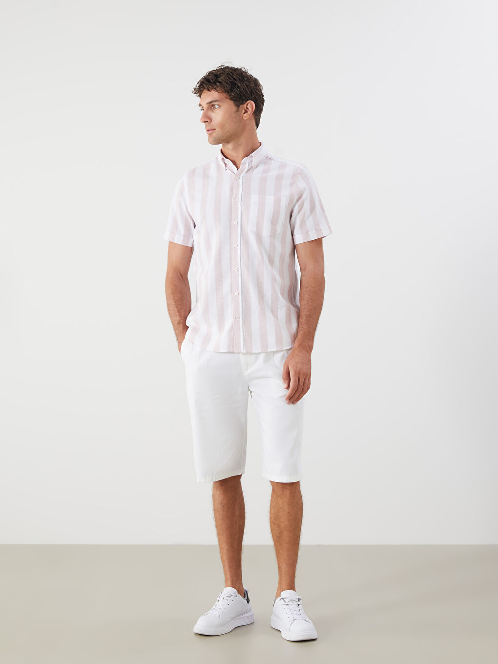 Mercan Regular Fit Armürlü Cepli Erkek Gömlek-1