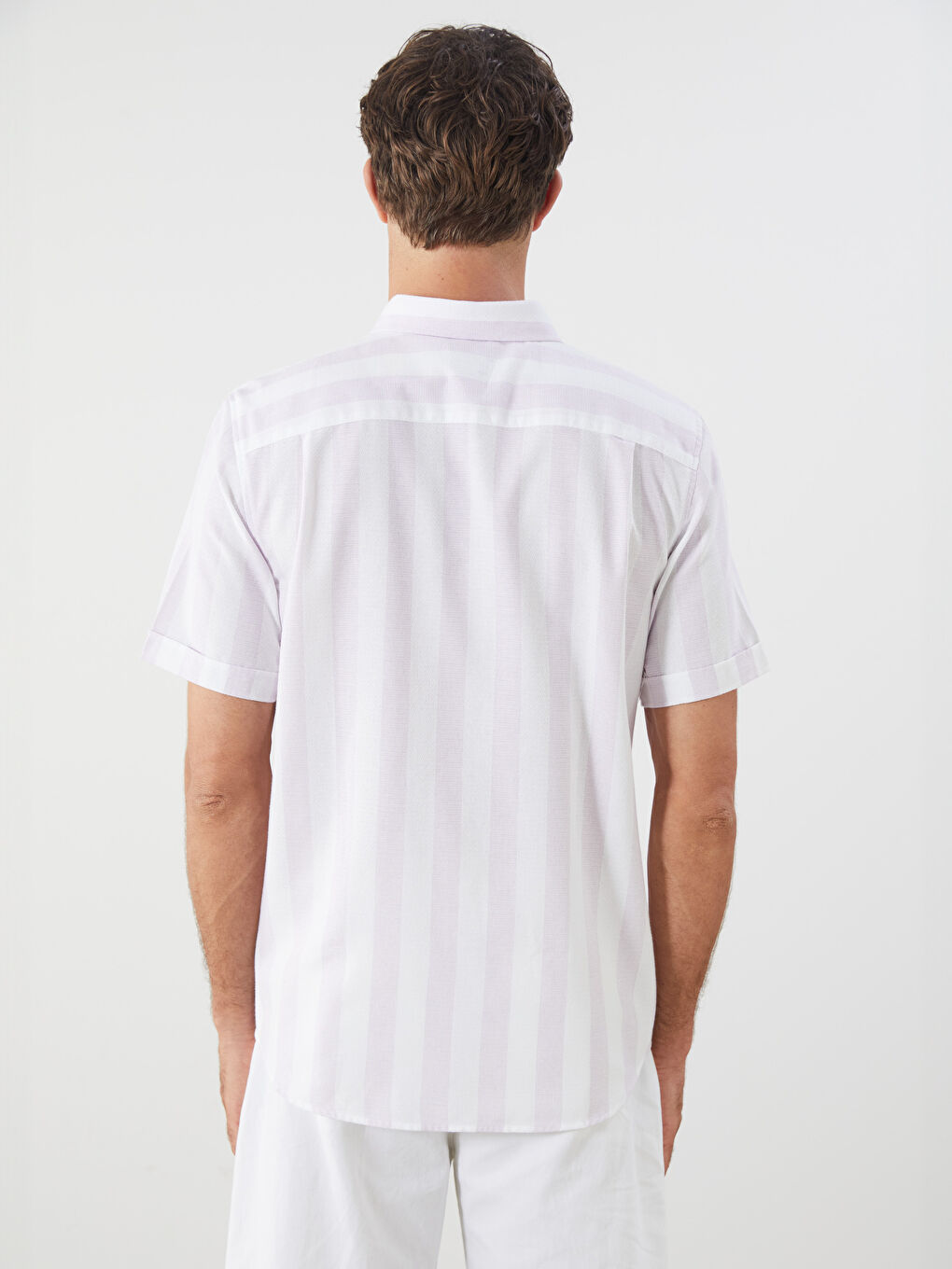 Lila Regular Fit Armürlü Cepli Erkek Gömlek-3