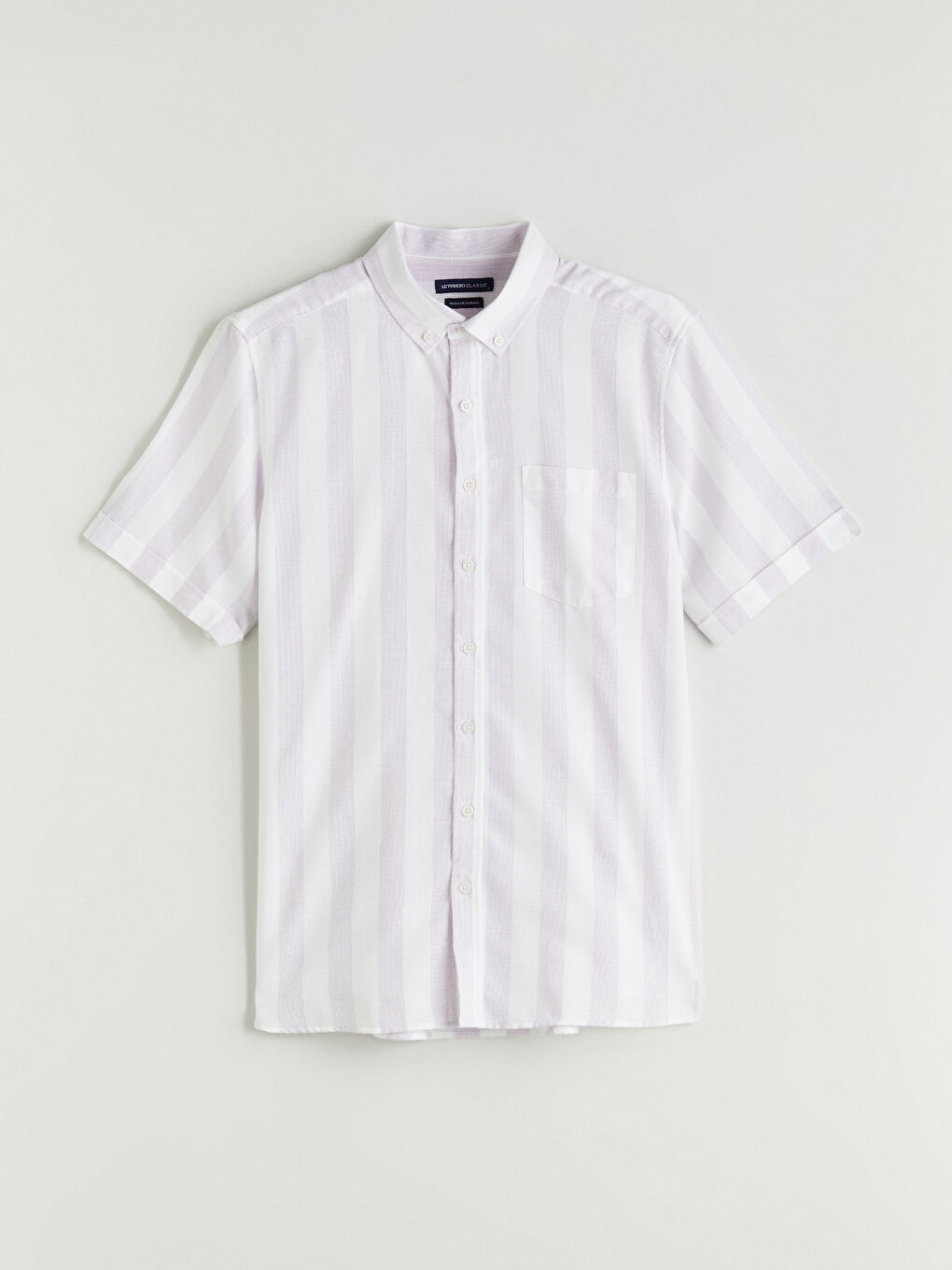 Lila Regular Fit Armürlü Cepli Erkek Gömlek-4