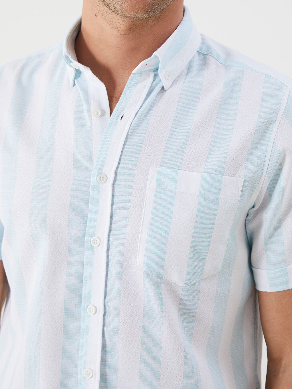 LCWAIKIKI Classic Regular Fit Dobby Pocket Men's Shirt -S5JO88Z8-LJN