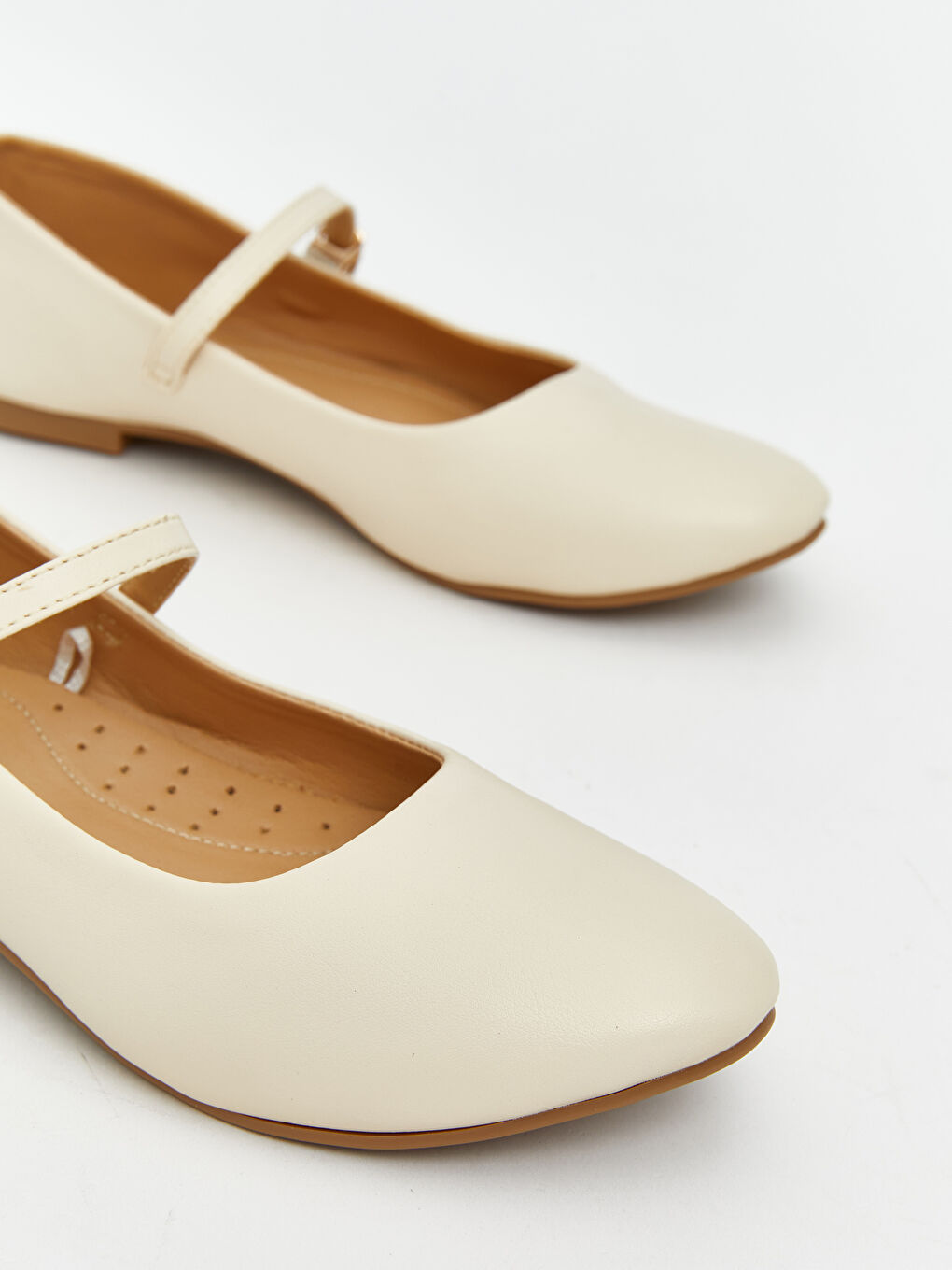 باليرينا مسطحة جلد صناعي للسيدات-2