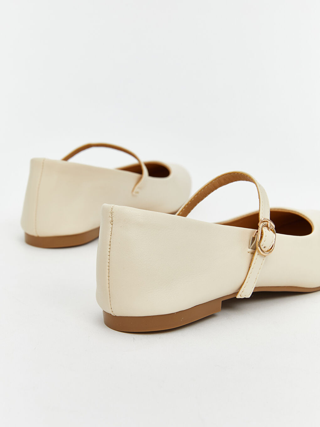 باليرينا مسطحة جلد صناعي للسيدات-4