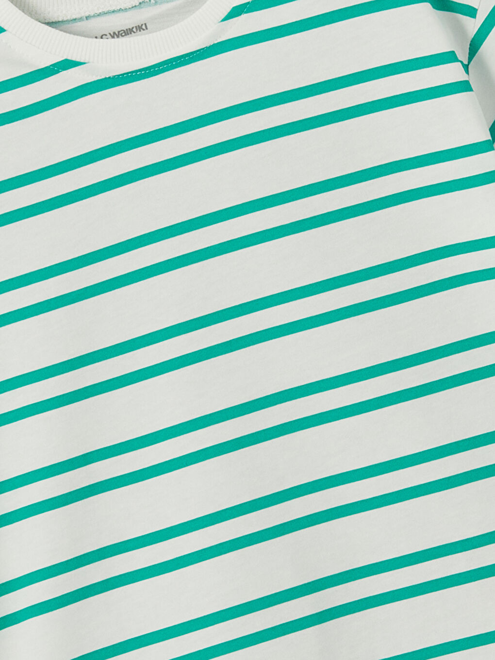 Beyaz Bisiklet Yaka Baskılı Erkek Çocuk Tişört-6