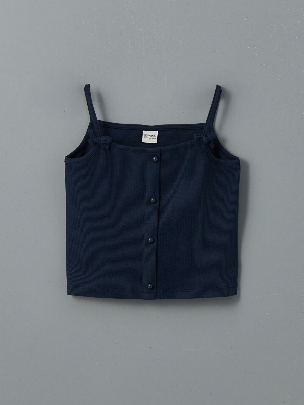 Lacivert Kare Yaka Kız Çocuk Atlet