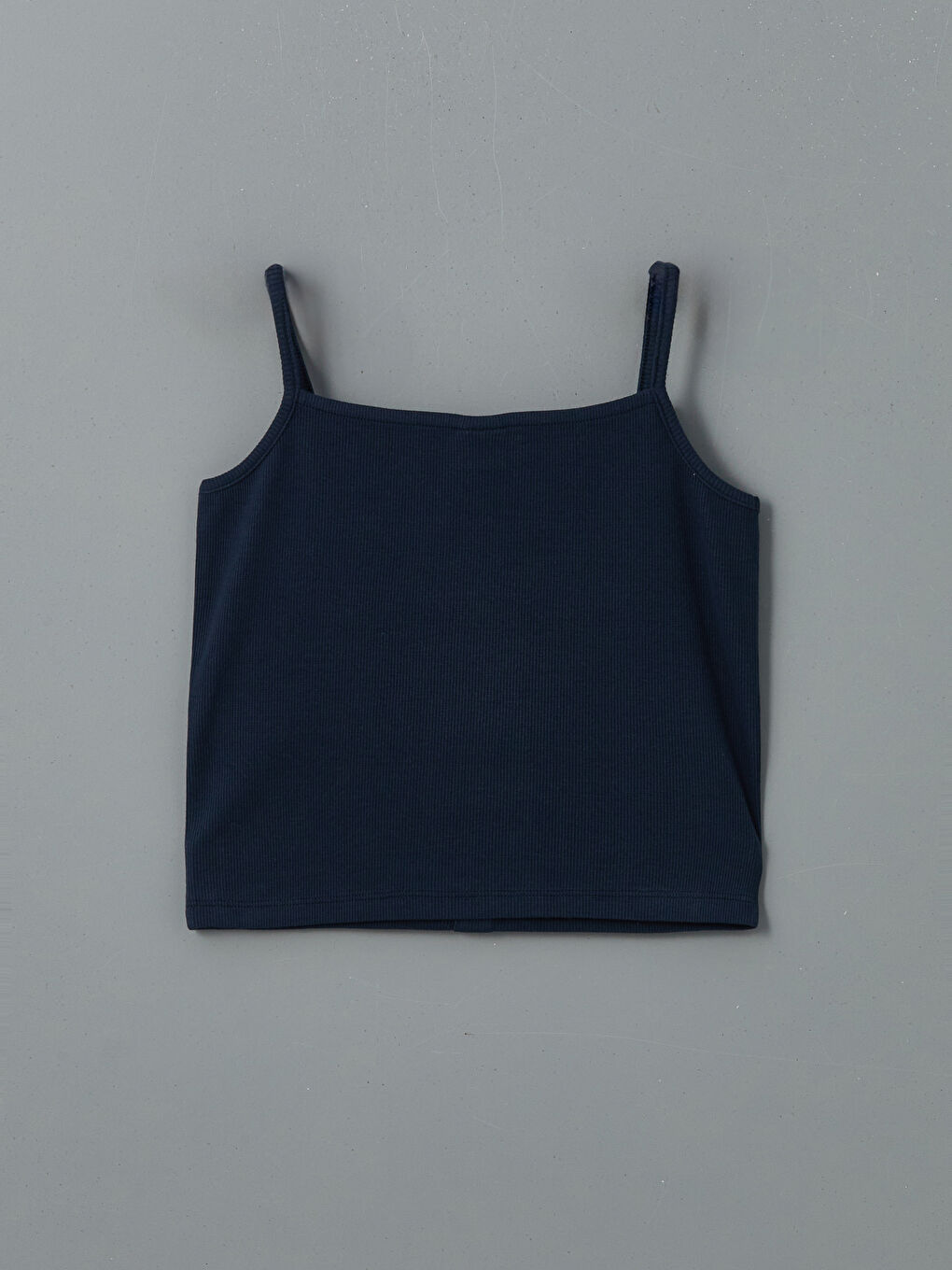 Lacivert Kare Yaka Kız Çocuk Atlet-1