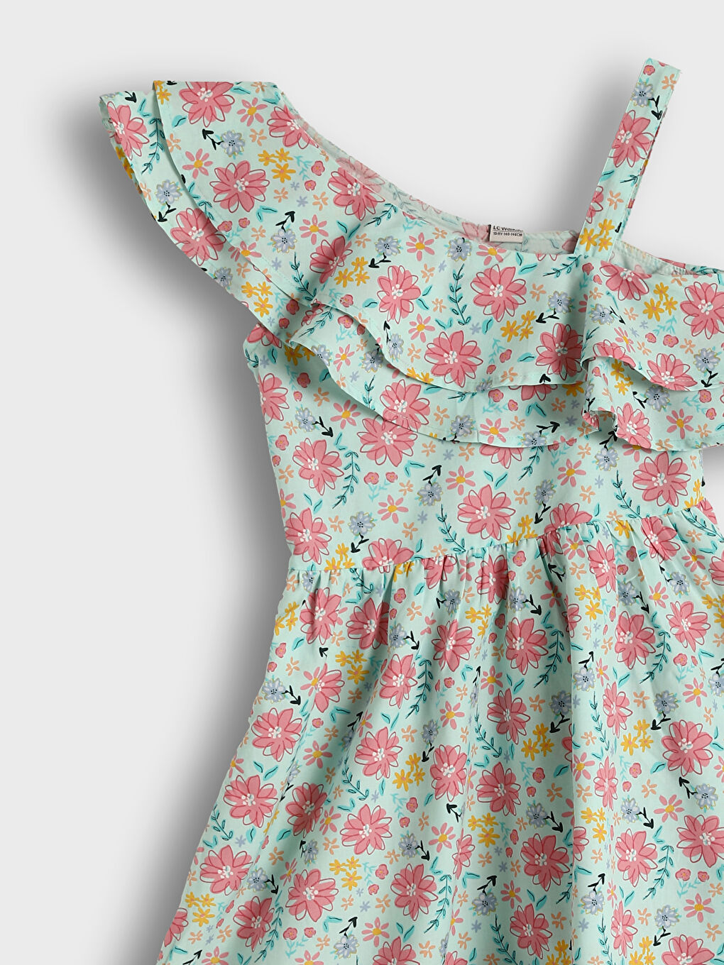 فستان ياقة سلاش للبنات-2