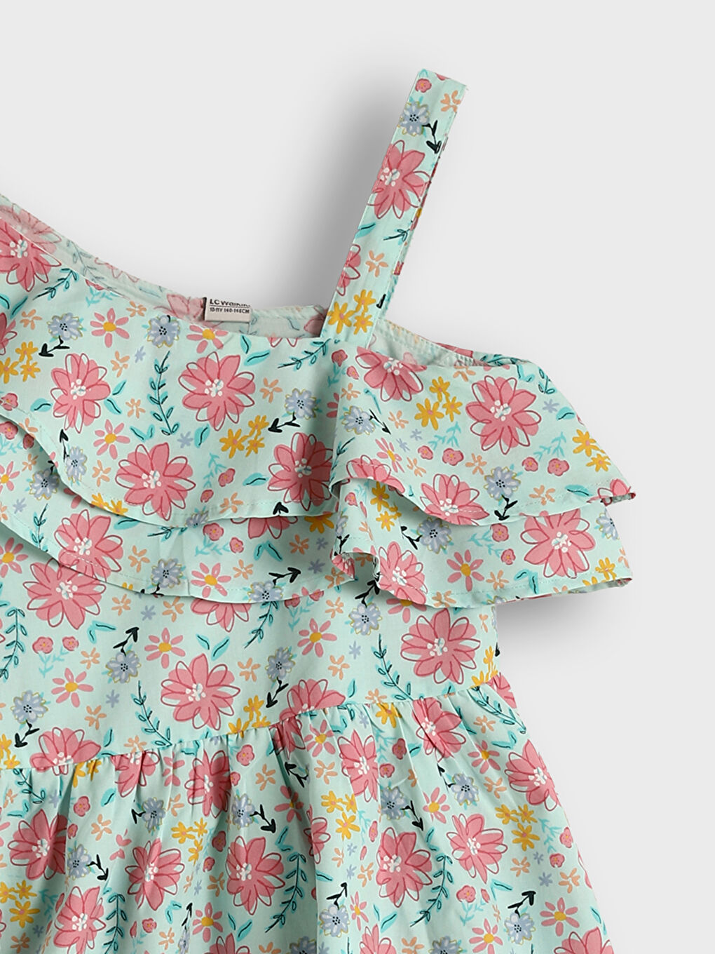 فستان ياقة سلاش للبنات-3