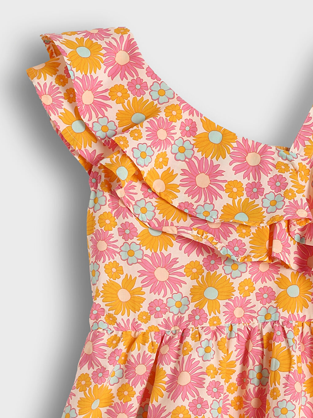 فستان ياقة سلاش للبنات-2