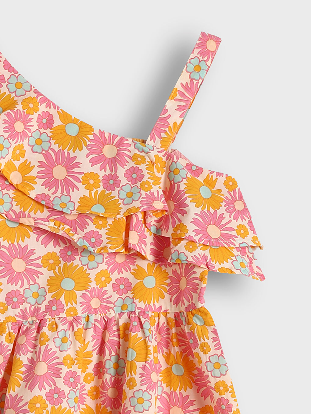 فستان ياقة سلاش للبنات-3