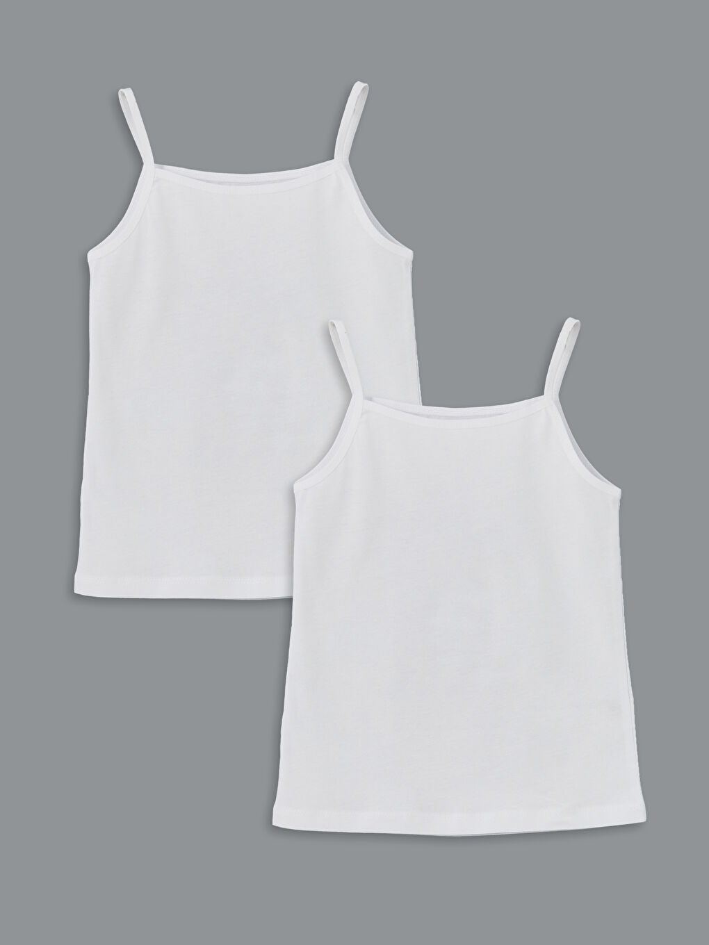 LCW Kids Square Collar Strappy Baby Girls' Vest 2 Pack -W51375Z1-Q6K