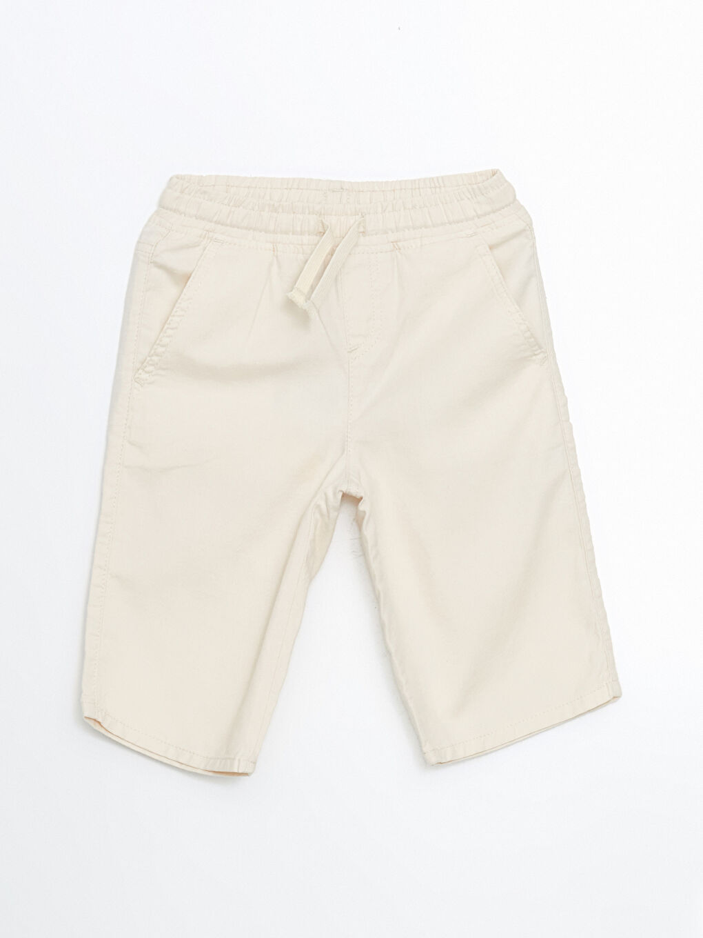 Ekru Beli Lastikli Keten Karışımlı Erkek Çocuk Roller