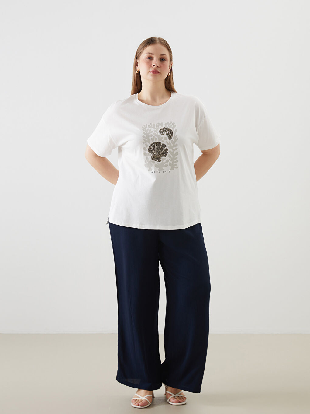 Elastic Waist Women'S Pants -S5JQ76Z8-E1J